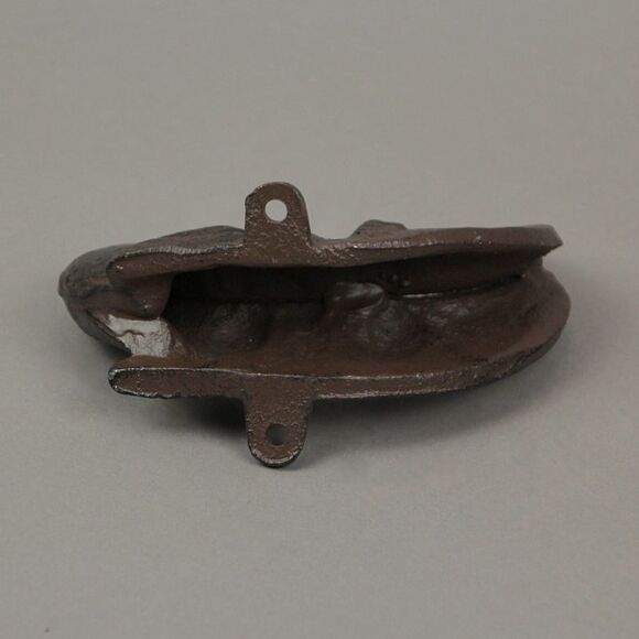 Brown Cast Iron Moon Face Wall Hanging Coat Hook Towel Hanger Home Decor Set / 4 - Picture 3 of 3